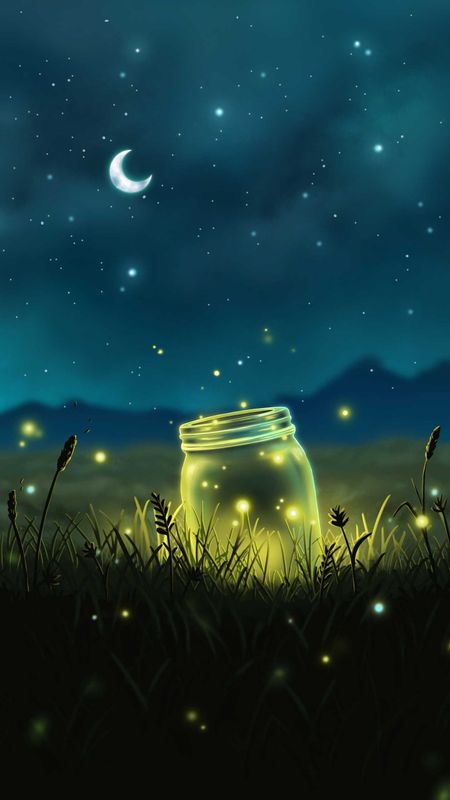 Firefly Drawing, Nature Drawing Ideas, Firefly Painting, 숲 사진, Image Bleu, Firefly Art, Bg Design, Color Party, Minimal Wallpaper