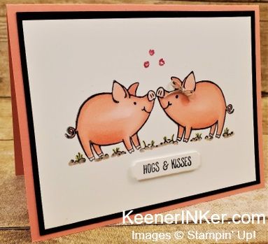 This Little Piggy Stampin Up Cards, Farm Quilts, Pig Cards, Tags Stampin Up, Reverse Stamping, Farm Cards, Vday Cards, Flying Pigs, Pig Crafts