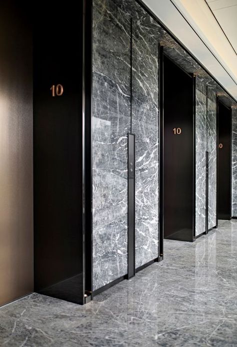 1cecc7a77928ca8133fa24680a88d2f9 Lift Lobby Design, Elevator Lobby Design, Lift Lobby, Elevator Interior, Hotel Corridor, Elevator Lobby, Hotel Lobby Design, Lobby Interior Design, Elevator Design