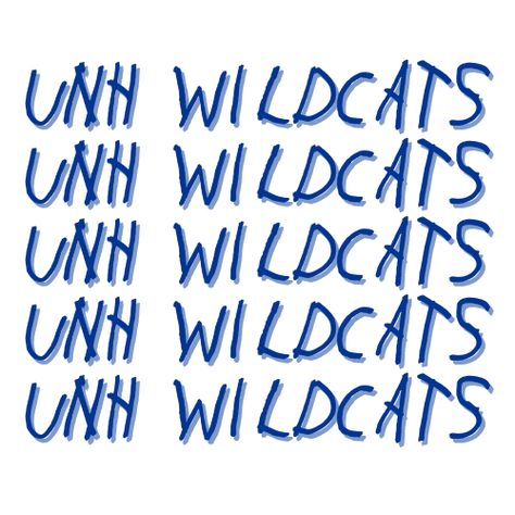 University Of New Hampshire, School Pride, School Stickers, Digital Sticker, New Hampshire, Wild Cats, University