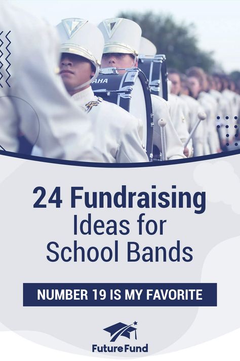 From Casino Night to Tutoring Young Musicians, there are many ways that you can fundraise for your school’s band! Read on to get inspiration for your future event. Band Fundraisers High Schools, Marching Band Fundraiser Ideas, Band Booster Ideas, Band Fundraising Ideas, Fundraising Ideas For School, High School Fundraiser, Band Trip, High School Marching Band, Wall Of Sound