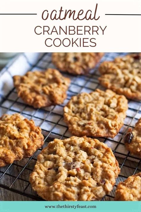 When you pull these oatmeal cranberry cookies out of the oven, you are going to want to eat one right away. Wait. As long as you don’t over-bake them, they are going to be chewy and delicious when you let them cool. And, if you do over-bake them… well, you will then have crispy and crunchy oatmeal cookies instead! Crunchy Oatmeal Cookies, Oatmeal Cranberry Cookies Recipe, Recipe For Oatmeal, Crispy Oatmeal Cookies, Cranberry Oatmeal, Oatmeal Cranberry Cookies, Easy To Make Cookies, Homemade Oatmeal, Cranberry Cookies