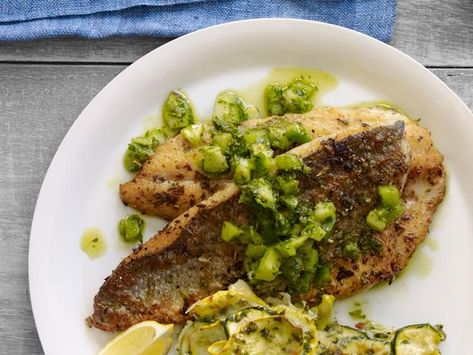 Herb Marinade, Capers Recipe, Garlic Marinade, Pork N Beans, Food Network Magazine, Pan Seared, Salsa Recipe, Kitchen Food, Seafood Dishes