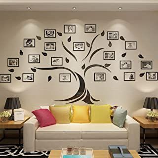 Amazon.com : Family Tree Photo Frames Family Tree Wall Decor, Family Tree Photo Frame, Family Tree Wall Art, Family Tree Photo, Modern Living Room Wall, Family Photo Wall, Family Tree Wall, Living Modern, Tree Wall Decor