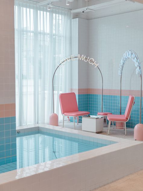 Stylenanda Pink Pool Cafe in Seoul - The Ultimate Guide Stylenanda Pink Hotel, Cafe Seoul, Korea Cafe, Seoul Cafe, Pink Hotel, Pink Pool, Visit Seoul, Korean Cafe, Pink Cafe