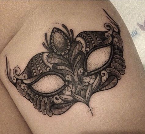 Indigo Tattoo, Masquerade Tattoo, Masquerade Mask Tattoo, Ma Tattoo, Mask Tattoo, Female Tattoo, Hair Skin Nails, Mom Tattoos, Masquerade Mask