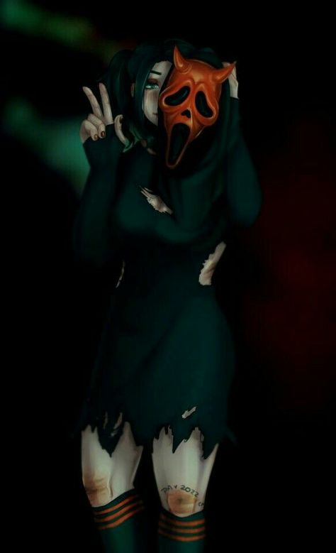 Female Ghostface Art, Disney Punk Edits, Female Ghostface, Female Horror Characters, Anime Ghost, Ghostface Scream, Cholo Art, Female Villains, Scary Movie Characters