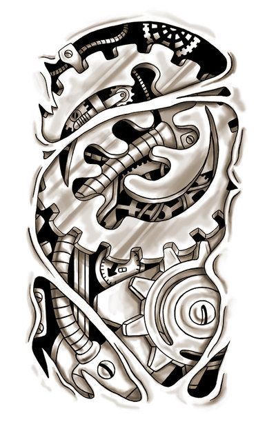 Gye Nyame Tattoo Ideas, Macanical Tattoo, Bio Tattoo Design, Steampunk Tattoo Ideas, Steampunk Tattoo Design, Biomech Tattoo, Biomechanical Tattoo Design, Gear Tattoo, Steampunk Tattoo