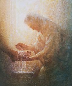 Providing an example of humility and service for His disciples by washing their feet, the Paintings Of Christ, Servant Leadership, Images Of Christ, Pictures Of Christ, Lds Art, Jesus Christ Art, Prophetic Art, Pictures Of Jesus Christ, Jesus Painting