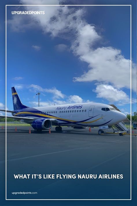 Discover what it's like flying on Nauru Airlines, the flag carrier of Nauru. Learn about their flight routes, including destinations in Fiji, Brisbane, Kiribati, and the Federated States of Micronesia. Federated States Of Micronesia, Island Travel, The Flag, Budget Travel, On Board, Airlines, Travel Guide, Flight, Flag