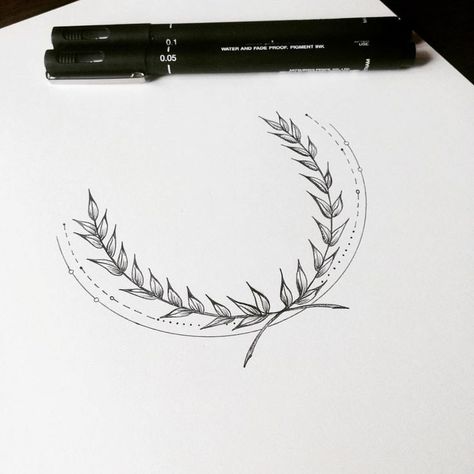 Branches Tattoo, Laurel Tattoo, Acab Tattoo, Laurel Wreath Tattoo, Drawing Tattoo Ideas, Wreath Tattoo, Laurel Crown, Crown Drawing, Elbow Tattoo