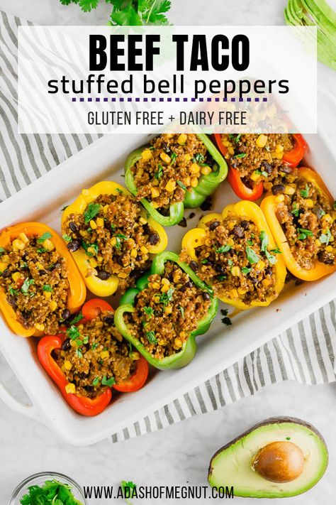 Quinoa Stuffed Bell Peppers, Gluten Free Dairy Free Dinner, Great Dinner Recipes, Dairy Free Recipes Dinner, Dairy Free Dinner, Dairy Free Diet, Gluten Free Recipes For Dinner, Gluten Free Dairy Free Recipes, Gluten Free Eating