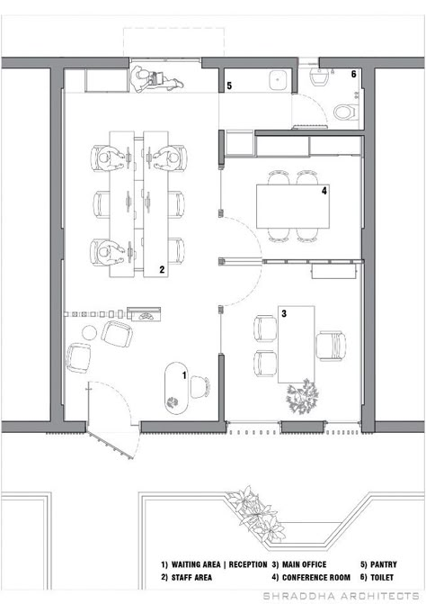 The Arched Insight: A Bijou Workspace | Shraddha Architects - The Architects Diary Small Architect Office Design, Small Offices Plans Layout, Architectural Office Plan, Offices Plans Architecture, Architect Office Plan Layout, Office Meeting Room Layout Plan, Office Planning Layout, Architects Office Plan, Small Office Space Layout