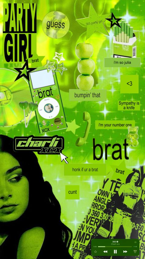 Brat Wallpapers, Brat Pfp, Brat Aesthetic, Brat Green, Charli Xcx, Pretty Wallpapers Backgrounds, New Phone, Green Wallpaper, Wallpapers Backgrounds