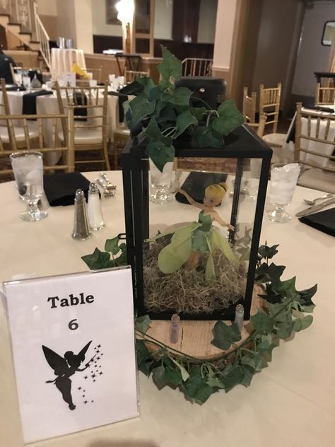 Tinkerbell Tinker Bell Table Decorations, Tinkerbell Theme Quinceanera, Tinkerbell Table Centerpieces, Tinkerbell Sweet 16, Tinkerbell Centerpieces, Tinker Bell Quince, Tinkerbell Sweet 16 Theme, Tinkerbell Wedding, Tinkerbell Quince