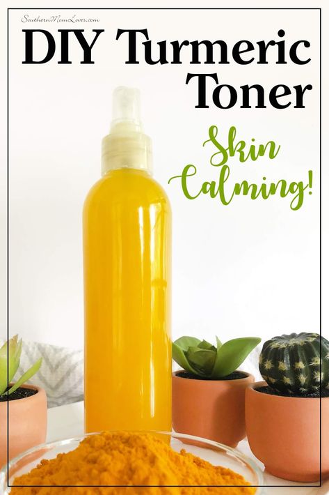 I have a fun skincare DIY for you: Turmeric Toner! This skin treat will help calm down your skin with the anti-inflammatory power of #turmeric. It's great for acne flareups, too much sun, or any other skin irritation that pops up. It's so gentle, just about anyone can use it. You can also keep it in the fridge for a nice way to cool down after being outside in the heat. Check out the blog post to learn how to make it! #diy #diyskincare #turmerictoner #skincare Fun Skincare, Diy Toner, Tumeric Face, Skincare Diy, Home Remedies For Skin, Skin Care Toner Products, Being Outside, Diy Facial, Thigh Fat