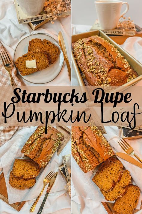 Starbucks Dupe: Pumpkin Loaf Recipe - Our Crow's Nest Pumpkin Loaf Recipe, Fig Butter, Pumpkin Cream Cheese Muffins, Pumpkin Loaf, Copycat Starbucks Recipes, Cream Cheese Muffins, Crow's Nest, Pumpkin Cream Cheeses, Pumpkin Treat