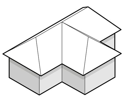 Hip Valley Roof Pyramid Hip Roof House, Hip And Valley Roof, Valley Roof Framing, Flat Roof Construction Detail Drawing, Flat Roof Detail Section, Types Of Roof, Hipped Roof, Roof Types, Roof Trusses