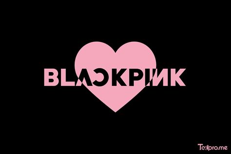 Blackpink Writing, Blackpink Logo, Write Your Name, Text Effects, Black Background, Fan, Pink, Black