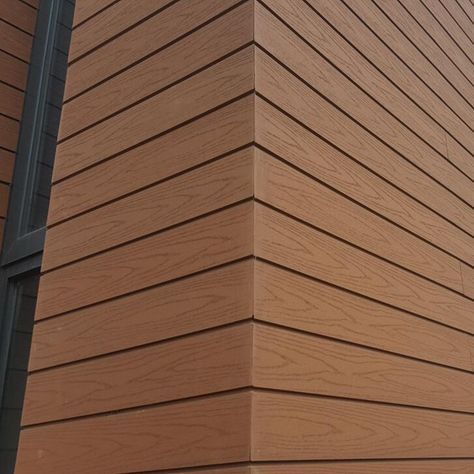 Wpc Exterior Cladding, Outdoor Wall Panelling, Pvc Wall Panels Designs Outdoor, Pvc Wooden Wall Panels Designs, External Wall Cladding House Exteriors, Outdoor Wall Cladding Ideas, Wpc Exterior Design, Outdoor Panel Wall, Wall Cladding Designs Exterior