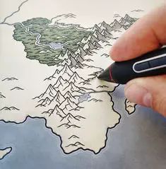 How To Make A Fantasy Map - The Only Guide You Need Draw A Fantasy Map, Drawing A Map, Fantasy Map Drawing, Map Drawing Ideas, Map Sketch, Map Drawing, Fantasy Map Making, Fantasy World Map, Mountain Drawing