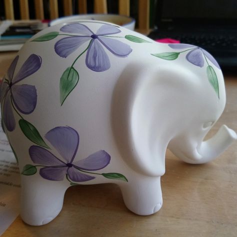 Currently painting this Elephant money bank for an order. A different shape to a pig bank Elephant Pottery, Toy Bank, Diy Pottery Painting, Ceramic Elephant, Hand Painted Pottery, Pottery Gifts, Elephant Painting, Elephant Design, Diy Pottery