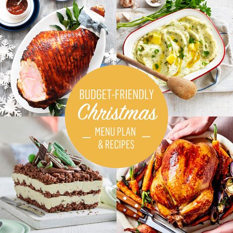 Budget Christmas Menu Traditional Christmas Menu, Dinner Ideas On A Budget, Food Ideas On A Budget, Apricot Glazed Chicken, Easy Custard, Budget Christmas, Christmas Dinner Menu, Christmas Dinner Ideas, Christmas Food Ideas