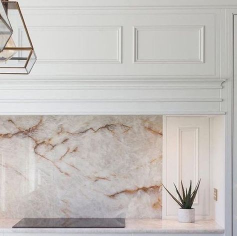 UMI | Stone Wholesaler on Instagram: "Cristallo Quartzite offers a beautiful translucent crystal background and striking golden vein patterns. 
.
.
#naturalstone #cristallo #interiordesign #luxurykitchen #minimalhome #crystalslabs #naturalslabs #newhomedesign #traditionalkitchen #whitekitchenaesthetic #crystals" Cristallo Quartzite Kitchen, Cristallo Quartzite, Crystal Background, Minimal Home, New Home Designs, Traditional Kitchen, Luxury Kitchen, White Kitchen, Natural Stones