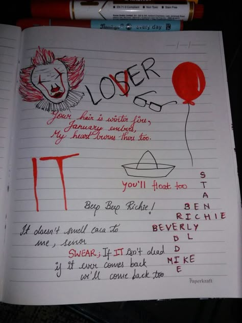 Es Pennywise, It Movie, Themed Journal, You'll Float Too, Pennywise The Clown, Pennywise The Dancing Clown, It The Clown Movie, I'm A Loser, Funny Horror