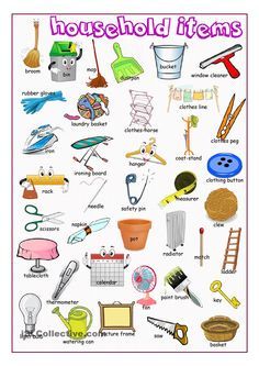 Household items Free Classes, Picture Dictionary, Educational Infographic, English Vocab, English Language Teaching, English Activities, English As A Second Language, Learn English Vocabulary, English Language Learning