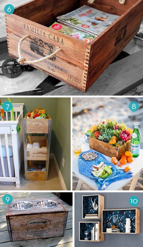 I love all these great ideas. Do your part to help the environment. Start Up-cycling. Wooden Wine Crates, Wine Crates, Upcycling Projects, Wine Crate, Pinterest Diy, Upcycle Projects, Wooden Crates, Wine Box, Food Shop