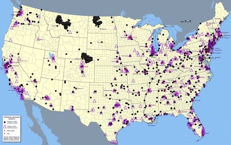 A map of potential targets for nuclear strikes on the US [2560 x 1620] Nuclear Apocalypse, Nuclear Force, Fallout Shelter, Nuclear Plant, By Any Means Necessary, Irish History, Nuclear Power Plant, Disaster Preparedness, Usa Map