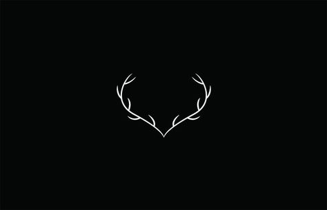 Small Deer Antler Tattoo, Simple Antler Tattoo, Stag Head Tattoo, Deer Design Logo, Deer Antler Tattoos, Deer Antler Tattoo, Antler Tattoos, Elk Tattoo, Antler Tattoo