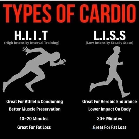 Cardio Types HIIT VS LISS Checkout for what is better for you.. Mass Gain Diet, The Rock Workout, Big Arms, Types Of Cardio, Best Workout Routine, Gym Diet, How To Get Bigger, Gym Tips, Hiit Training