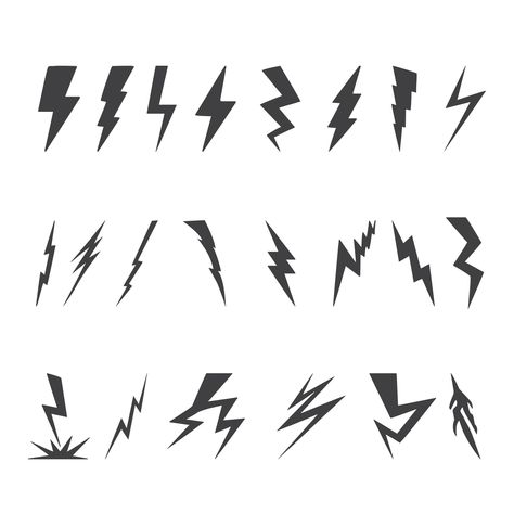 iconos de rayos con varias formas Lightning Bolt Vector, Vestige Logo, Lightning Art, Sky Nails, Fantasy Concept, Group Project, Japanese Art Prints, Energy Crisis, Photoshop Tutorial Design