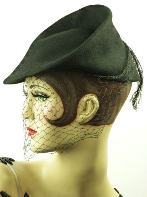 Fashion 1940s Style, Stylish Womens Hats, Elegant Hat, Historical Hats, 1940s Hats, Happy Hat, Vintage Style Hat, Veiled Hats, 1940s Style