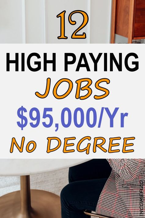 Jobs Without A Degree, High Paying Careers, Online Jobs For Moms, Good Paying Jobs, Jobs For Women, Company Job, Jobs For Teens, Mom Jobs, High Paying Jobs