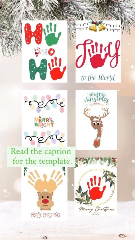 SAVE these ideas to make cute keepsakes this Christmas or download the template from my shop. Comment “YES” for the link Follow @learnwithkidrscrafts for more ideas. #christmascrafts #christmas #christmasart #preschoolart #handprintart #craftprintable #keepsake #kidscrafts #kidscraftideas #craftingwithkids #christmaskeepsakes #handprint #christmas2023 | Learn with Kids Crafts | digitdax · Original audio Diy Christmas Handprint Crafts, Christmas Handprint Ideas, Handmade Christmas Cards Kids, Kids Christmas Handprint Crafts, Kids Handprint Art Christmas, Christmas Cards For Kids To Make, Christmas Gift Craft Ideas, Christmas Keepsake Crafts For Kids, Kids Christmas Crafts For Gifts