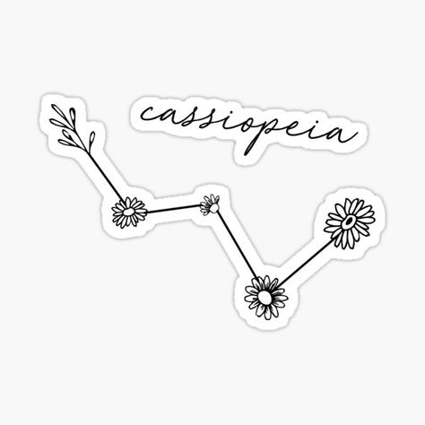 Cassiopeia Tattoo, Floral Constellation, Cassiopeia Constellation, Ink Therapy, Clothes Art, Little Tattoos, Creative Tattoos, Who Knows, I Tattoo