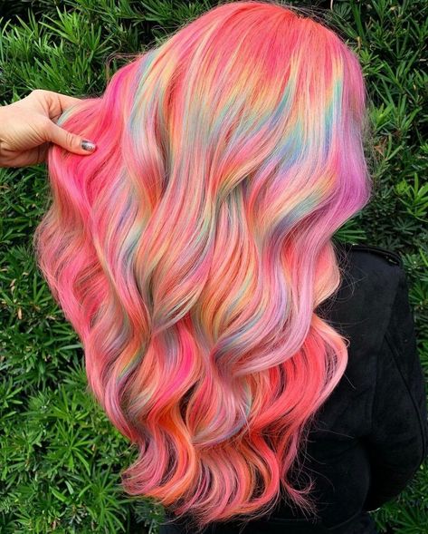 (paid link) What pink lavender hair is in for 2023? Neon Hairstyles, Colored Hairstyles, Vivid Hair, Obsessed With Her, Vivid Hair Color, Multi Colored Hair, Fairy Hair, Lavender Hair, Block Color