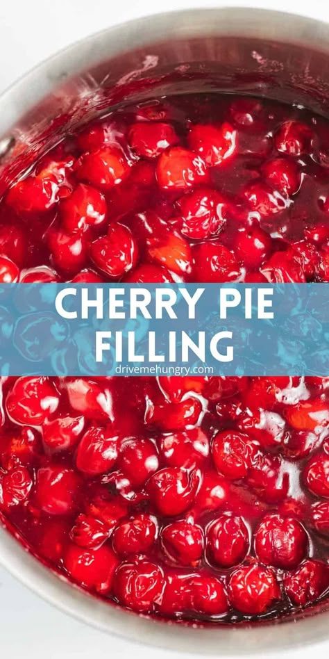 Cherry Pie Filling Recipe, Cherries Dessert, Homemade Cherry Pie Filling, Berry Pie Filling, Fresh Cherry Pie, Homemade Cherry Pie, Cherry Pie Filling Recipes, Sour Cherry Pie, Tart Flavors