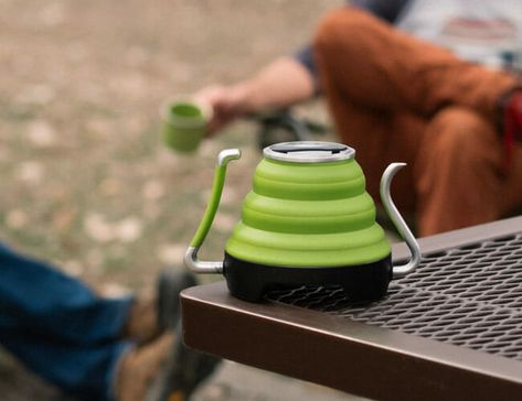 Collapsible Kettle, Car Camping Gear, Camping Kettle, Camp Gear, Waterproof Matches, Bus Life, Camper Remodel, Car Camping, Tea Kettle