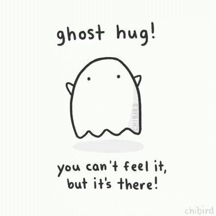 Ghost Hug GIF - Ghost Hug - Discover & Share GIFs Ghost Hug, Cheerful Quotes, Hug Gif, Cheer Up Quotes, Cheer Someone Up, Love Quotes For Boyfriend, Cute Inspirational Quotes, Happy Times, Up Quotes