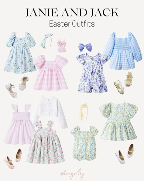 Janie And Jack Girl Outfits, Kid Outfit, Easter Outfit For Girls, Toddler Easter, Easter Girl, Diy Sewing Clothes, Little Outfits, Easter Outfit, Janie And Jack