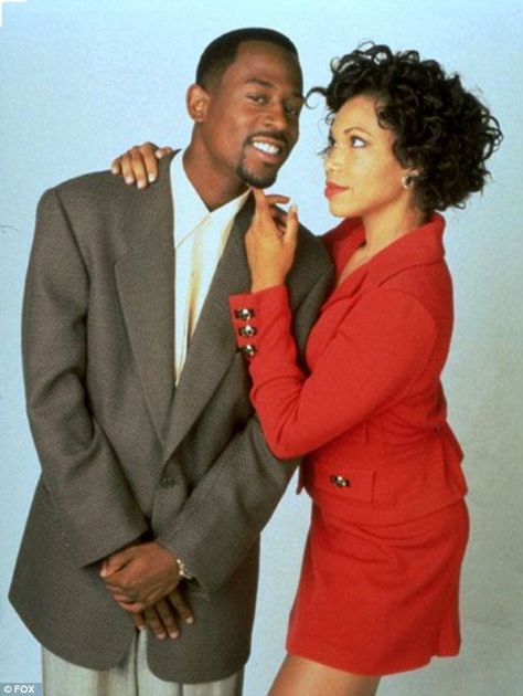 Campbell-Martin starred with Martin Lawrence on his sitcom from 1992 to 1997 Martin Lawrence Show, Martin And Gina, Black Sitcoms, Black Tv Shows, Martin Show, African American Couples, Martin Lawrence, Black Tv, Diy Halloween Costume