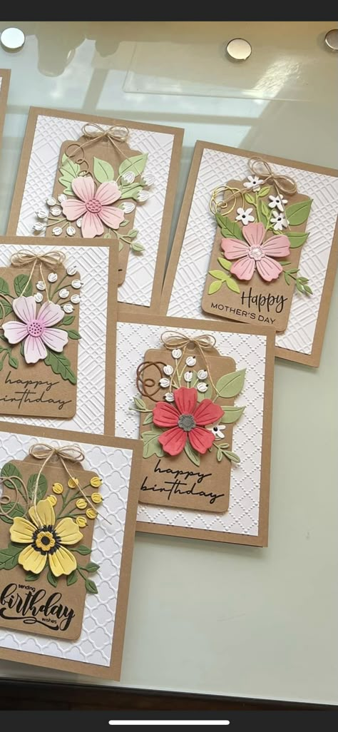 Spellbinders Be Bold Blooms, Be Bold Blooms, Tag Cards, Cards With Flowers, Homemade Birthday Cards, Birthday Card Craft, Hand Made Greeting Cards, Spellbinders Cards, Making Greeting Cards