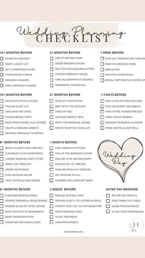 Detailed Wedding Planning Timeline Checklist for 12 months + out from your wedding day. Comprehensive planning topics with printable and clickable versions. #Weddingplanning #Checklist #Printable Wedding 12 Month Timeline, Pre Wedding Timeline, 1 Year Wedding Timeline, Wedding Checklist Timeline 1 Year, Wedding Checklist Timeline 9 Months, Planning My Own Wedding, 3 Month Wedding Checklist, Wedding Checklist Timeline 3 Months, Small Wedding Details Checklist