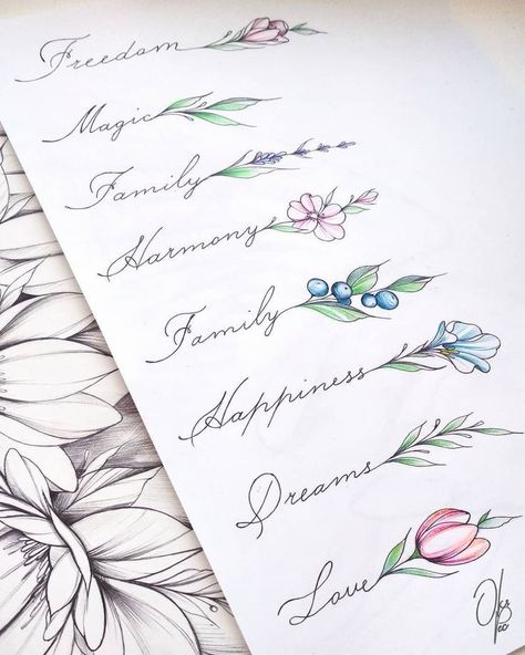 Tattoo Name Fonts, Wörter Tattoos, Tattoo Placements, Idee Cricut, Small Flower Tattoos, Name Tattoo Designs, Tattoo Script, In Cursive, Diy Tattoo