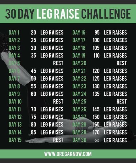 Leg Raise, 30 Day Fitness, 30 Day Workout Challenge, Fitness Challenge, Leg Raises, Leg Day, Sport Motivation, 30 Day Challenge, I Work Out