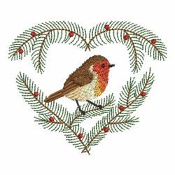 Christmas Robin 05(Sm) machine embroidery designs Small Bird Embroidery Designs, Robin Embroidery Free Pattern, Bird Motif Design Embroidery, Red Bird Embroidery, Robin Embroidery, Embroidered Robins, Animal Line Drawings, Beautiful Christmas Scenes, Quilting Software